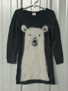 Girls Gymboree Polar Bear Sweater Dress Size 5